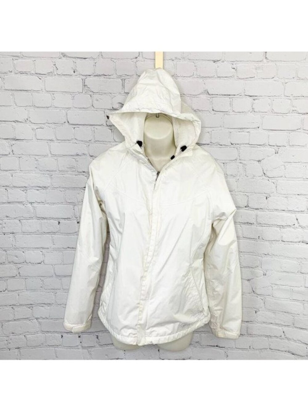 WHITE KOPPEN HOODED WINDBREAKER JACKET SKI SNOWBOARD - S
